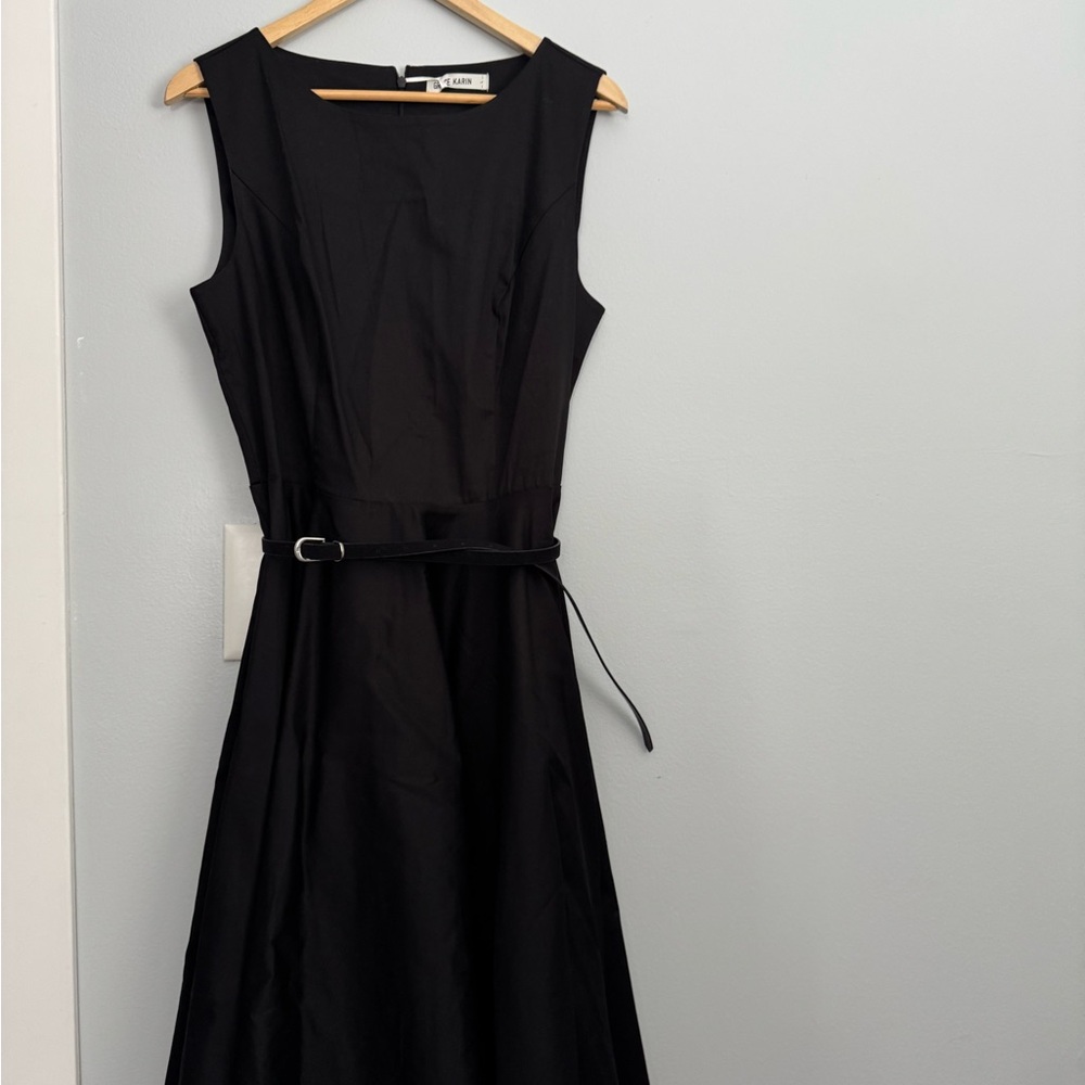 Akris Black Midi Dress with Belt